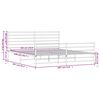 vidaXL Bedframe met hoofd- en voeteneinde metaal wit 180x200 cm