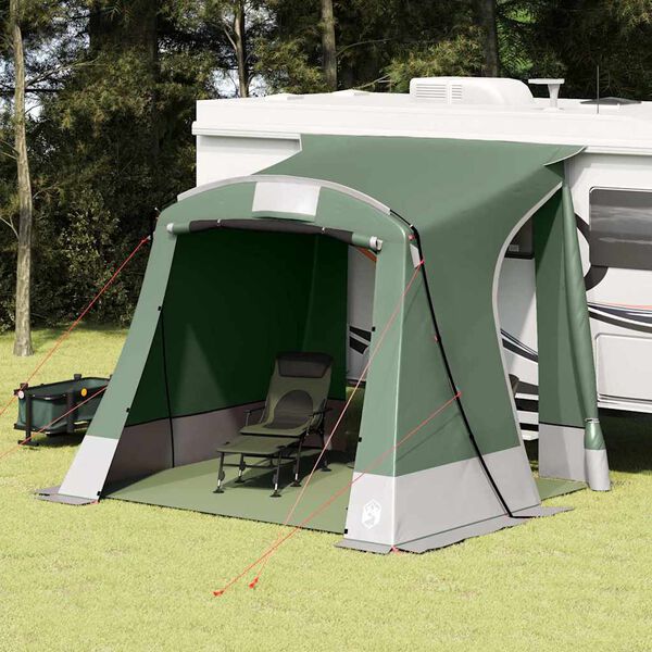 vidaXL Achterkleptent met dak Groen 285 x 255 x 245 cm taft