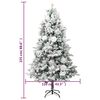 vidaXL Kerstboom met LED en dennenappels en sneeuw 225 cm PVC en PE