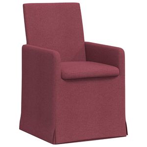 vidaXL Eettafelstoelen 2 st Stof Wijnrood 57 x 68 x 94 cm