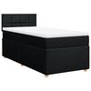 vidaXL Boxspring met matras stof zwart Single (alleen AU)