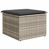vidaXL 7-delige Loungeset met kussens poly rattan lichtgrijs