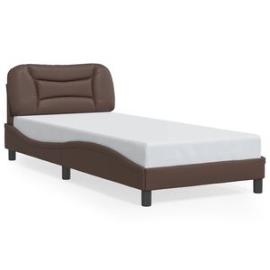 vidaXL Bedframe zonder matras "Hvar" kunstleer bruin 80x200 cm