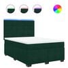 vidaXL Boxspring met matras fluweel donkergroen 160x200 cm