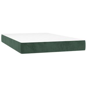 vidaXL Pocketveringmatras medium 120x200x20 cm fluweel donkergroen