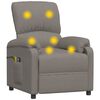 vidaXL Massagestoel elektrisch stof taupe