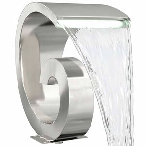 vidaXL Zwembadwaterval met LED Roestvrij staal 304 50 x 30 x 53 cm