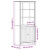 vidaXL Boekenkast BODO 82x40x173 cm massief grenenhout wit en bruin