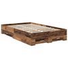 vidaXL Bedframe met hoofdeinde Oudhout 120 x 200 cm Bewerkt hout