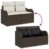 vidaXL Tuin Sofa Set met opslag 6 pcs Grijs poly rattan