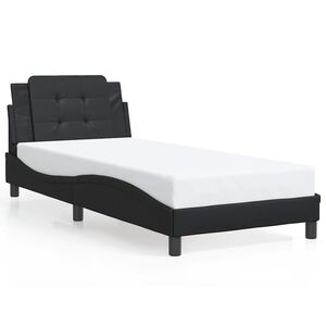 vidaXL Bedframe zonder matras "Zadar" kunstleer zwart 100x203 cm