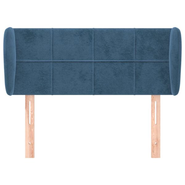 vidaXL Hoofdbord met randen 83x23x78/88 cm fluweel donkerblauw