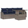 vidaXL Tuin Sofa Set 5 st Grijs poly rattan