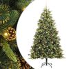 vidaXL Kunstmatige Scharnier Kerstboom met Cones Groen 240 cm