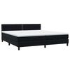 vidaXL Boxspring met matras fluweel zwart 180x210 cm