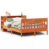 vidaXL Bed met boekenkast zonder matras grenenhout wasbruin 135x190 cm