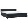 vidaXL Boxspring met matras en LED fluweel zwart 180x210 cm