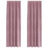 vidaXL Verduisterende gordijnen 2 st Donkerroze 140 x 225 cm Fluweel