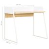 vidaXL Bureau 90x60x88 cm wit en eikenkleurig