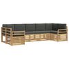 vidaXL Buiten bankenset 7 pcs Wit en antracietkleurig