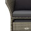vidaXL 2-delige Loungeset met kussens poly rattan grijs