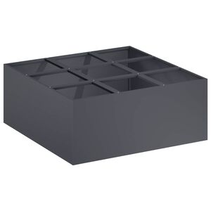 vidaXL Plantenbak Antraciet 100 x 100 x 30 cm Koudgewalst staal