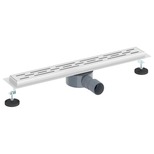 vidaXL Doucheafvoer Glasdeksel met 360&deg; Sifon Zilver 60 cm