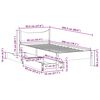 vidaXL Bedframe met lades massief grenenhout wit 90x200 cm