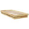 vidaXL Bedframe zonder matras 90x200 cm massief hout eiken