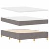 vidaXL LED Box Spring Bed met matras Taupe 140 x 200 cm Stof