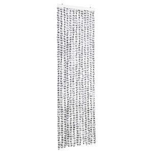 vidaXL Vliegengordijn 56x185 cm chenille licht- en donkergrijs