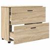 vidaXL Badkamermeubelset 3 pcs Sonoma Eiken Geperst Hout en Metaal