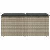 vidaXL Tuinbank met kussen 110x40x44 cm poly rattan lichtgrijs
