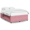 vidaXL Bedframe fluweel roze 160x200 cm