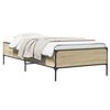 vidaXL Bedframe Sonoma Eiken 80 x 200 cm Bewerkt hout
