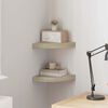 vidaXL Hoekschappen zwevend 2 st 25x25x3,8 cm MDF eikenkleurig