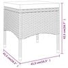 vidaXL 5-delige Bistroset poly rattan en gehard glas beige
