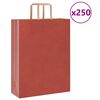 vidaXL Papieren zakken 250 st met hengsels 32x12x42 cm rood