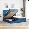 vidaXL Ottoman bed met matrassen en LED's 160x200cm fluweel