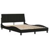 vidaXL Bedframe zonder matras "Hanko" stof zwart 140x200 cm