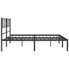 vidaXL Bedframe met hoofdbord metaal zwart 180x200 cm