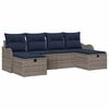 vidaXL Bankstel 6 st 6-Aantal zitplaatsen Grijs en Marineblauw