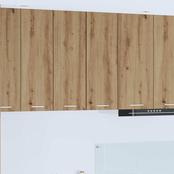 vidaXL Hangkast 2 pcs Ambachtelijke Eik en Wit 30 x 31 x 80 cm