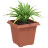 vidaXL Vierkante Bloempot 24 pcs Baksteenrood 16 x 16 x 14 cm