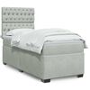 vidaXL Boxspring met matras fluweel lichtgrijs 90x190 cm