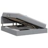 vidaXL LED Opslagbed met Matras Lichtgrijs 140 x 190 cm Stof
