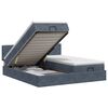 vidaXL Ottoman bed met matras met hoofdeinde 2 pcs Donkergrijs Fluweel