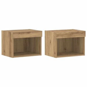 vidaXL Tv-meubelset 2 pcs Artisan Eiken 40 x 30 x 30 cm Bewerkt hout