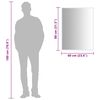 vidaXL Spiegel 80x60 cm wit