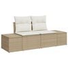 vidaXL Tuin Sofa Set met kussen met opslag 11 pcs Beige en Crème